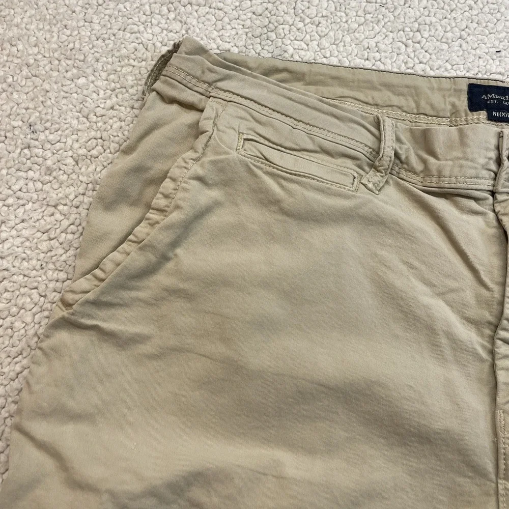 American Eagle Shorts Mens 32 Tan Classic Ne(x)t Level Flex Khaki Chino Stretch